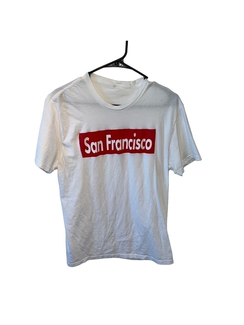 San Francisco White And Red Short Sleeve Tee Shirt